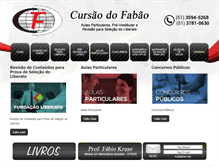 Tablet Screenshot of cursaodofabao.com.br